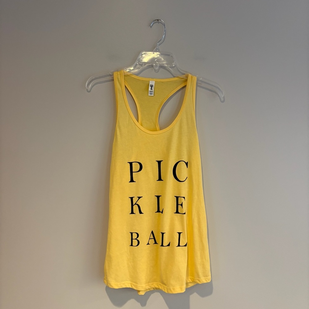 Next Level Apparel Yellow Pickle Ball Tank Top